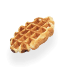 Liege waffles with
pearl sugar